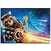yuhho Puzzle Adulte 1000 Galaxie fusée Raton Laveur Gardien Jeu de Famille Jeu Jouet Cadeau 26 x 38