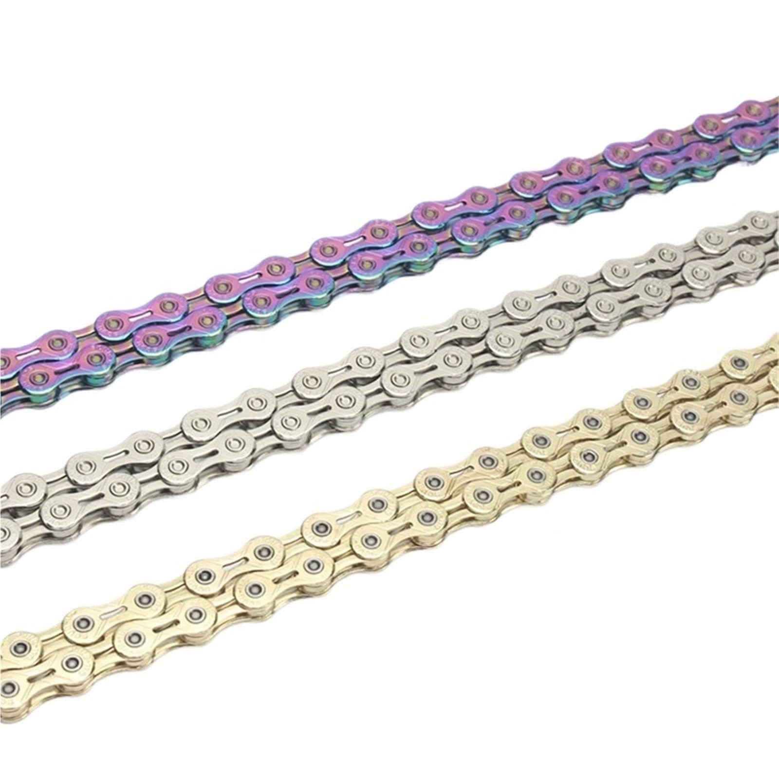 Compatibile con la catena for bici cava RIRO 9-12 velocità | Trasmissioni MTB da strada 9-12 velocità anodizzate a 126 maglie(Colorful X12EL)