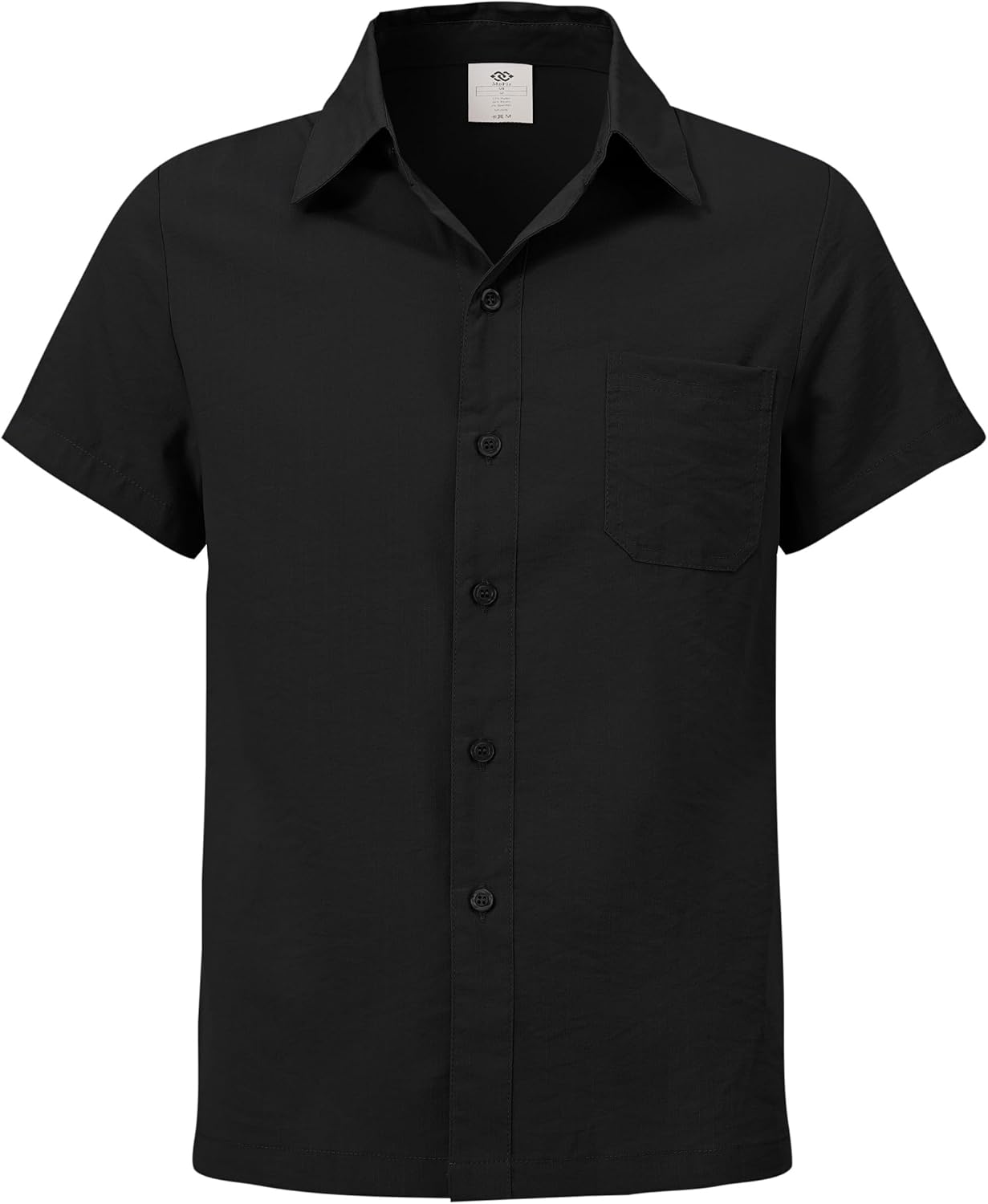 MoFiz Boys Short Sleeve Button Down Shirts Collared Beach Shirt - Image 2
