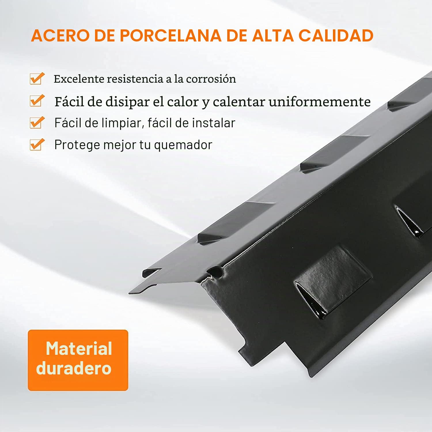 GFTIME Kit de Barbacoa Piezas de Repuesto Quemadores de Gas & Placa de Calor & Tubo Cruzado Barbacoa de Gas para Charbroil 463420507, 463420509, 463460708, 463460710 Parrilla Accesorios (4)