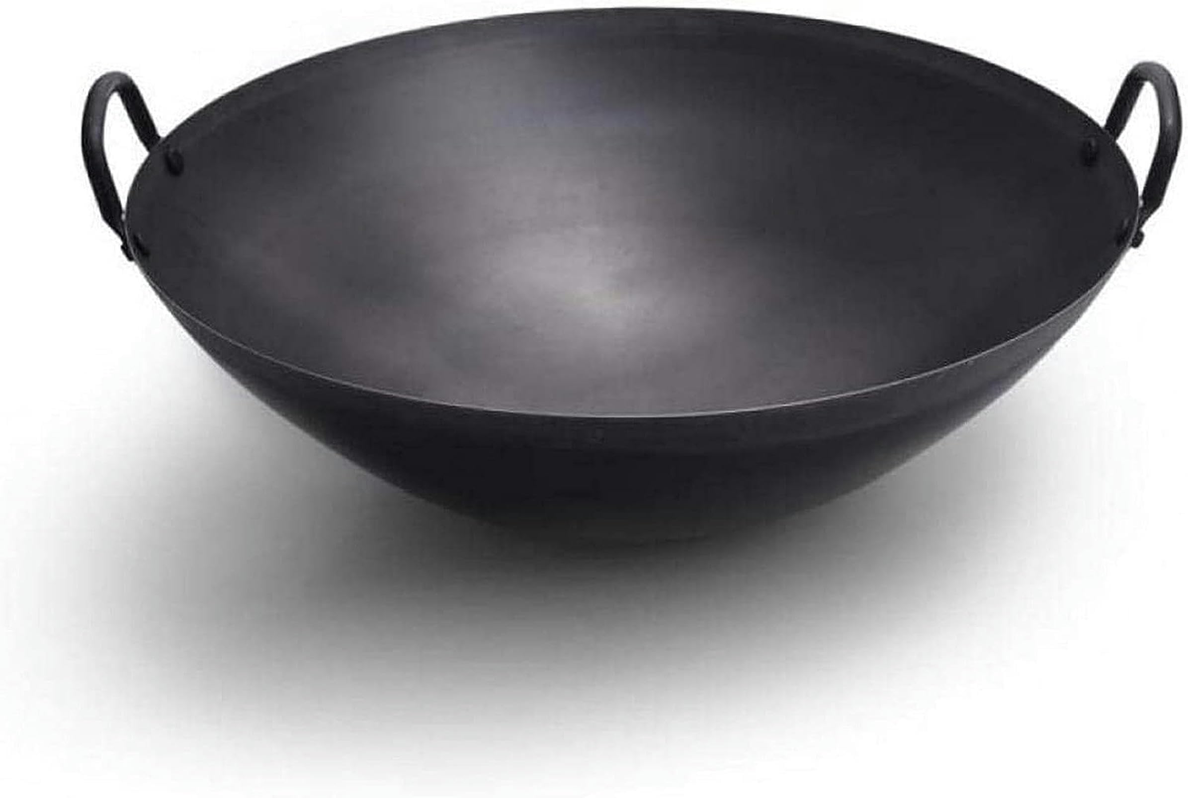 Fini les aliments collés grâce au wok en fonte antiadhésive 32 cm à double poignée stable
