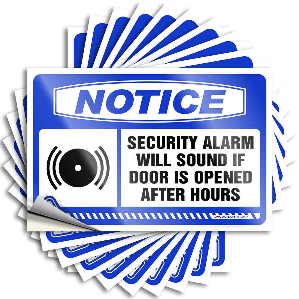 Fzfn Colour Quote Stuff For Teens | Funky Helmet Notice Security Alarm Will Sound If Door Is Opened After Hours For Science(8X12cm)