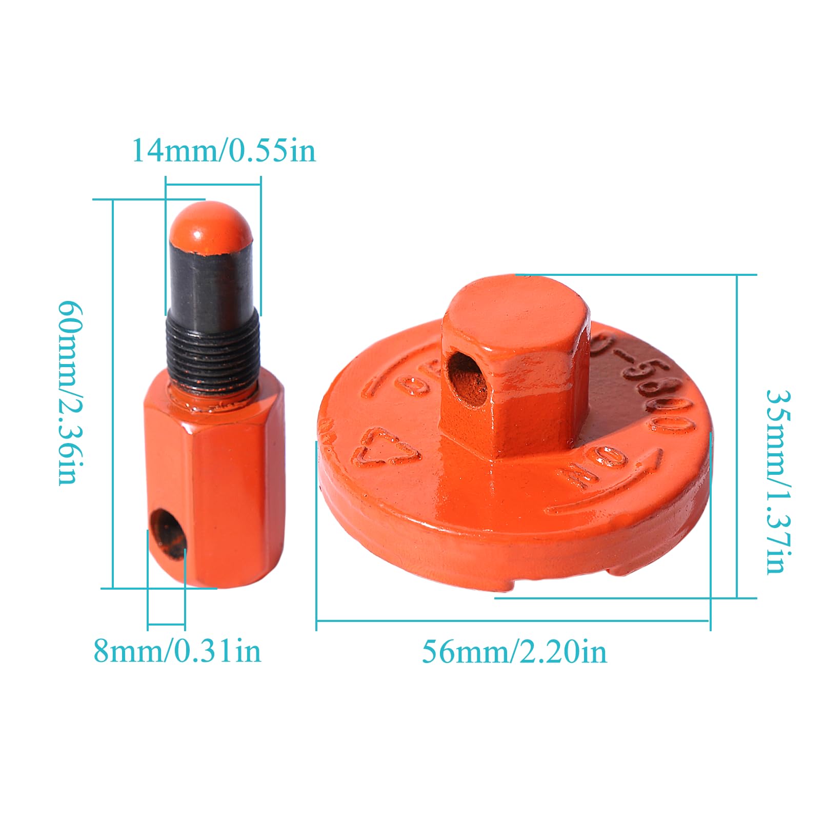 Pistone Stop Frizione Volano Smontaggio Motosega Frizione Strumento di rimozione per Husqvarna Rancher 340 345 346 350 351 353 445 450 455 460 motoseghe Sostituire 502541601 502 54 16-03