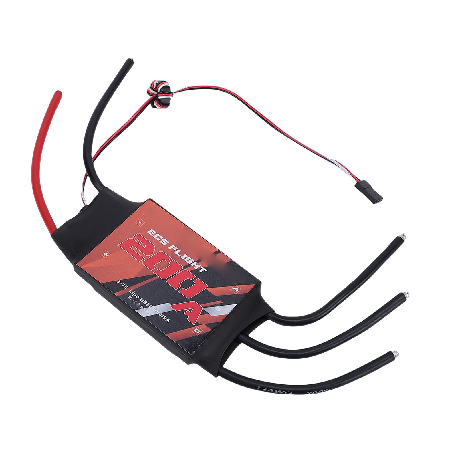 CHICIRIS RC ESC, 200A Elektronischer Geschwindigkeitsregler Open Source Bürstenloser ESC für RC Starrflügelhubschrauber mit Mehreren Achsen