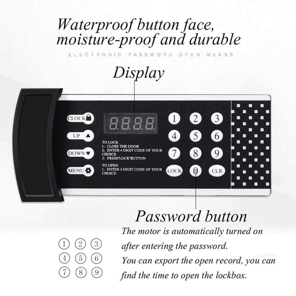 Cassaforte di Sicurezza, Cassette portavalori per Ufficio Cassetta di Sicurezza Cassaforte dell'hotel Casa Piccola cassaforte Password Elettronica Mini cassaforte antifurto in Acciaio Cassef