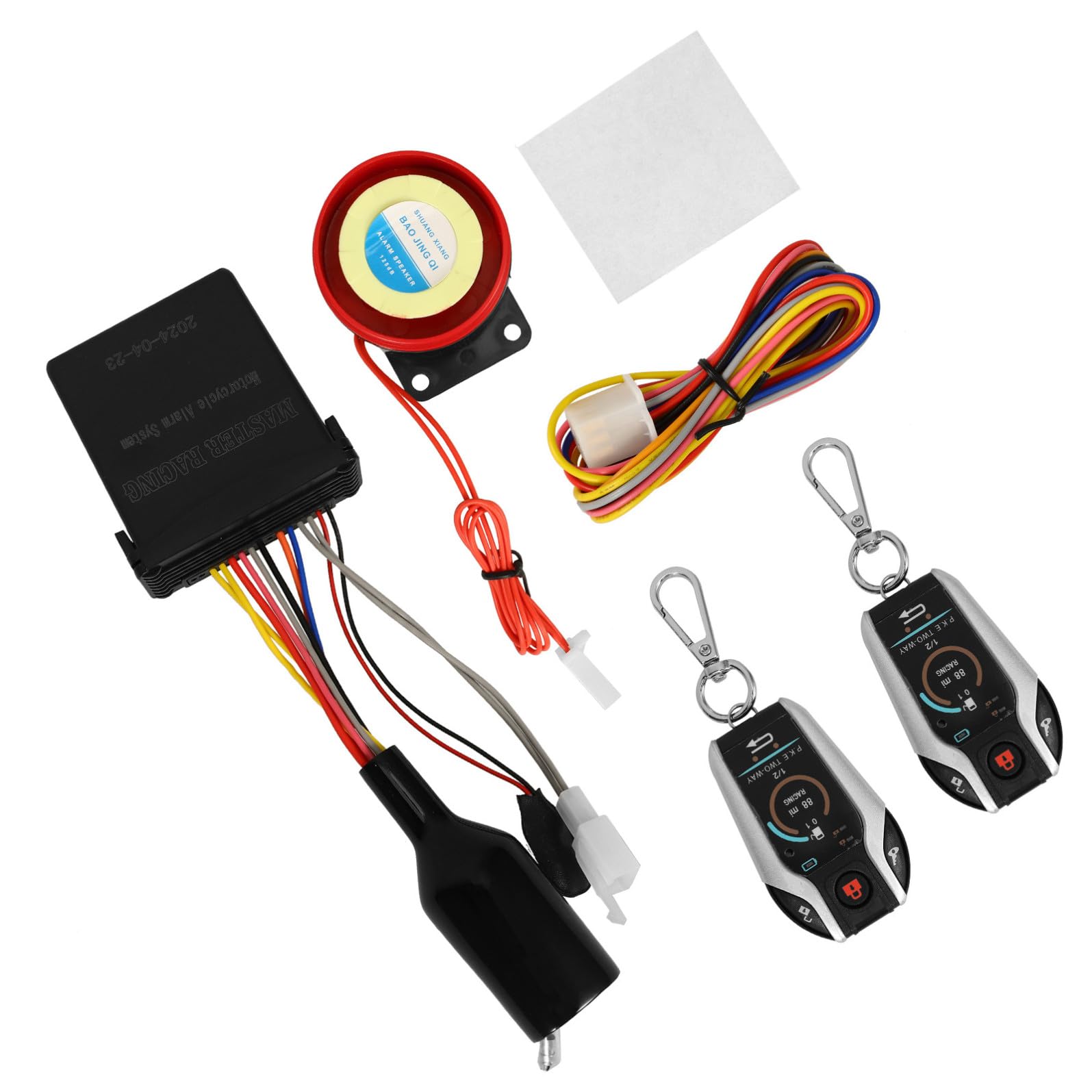 Kit Allarme Sicurezza per Motociclette Telecomando, Resistente alle Intemperie, Localizzatore Veicolo in Plastico, per Protezione Antifurto Moto