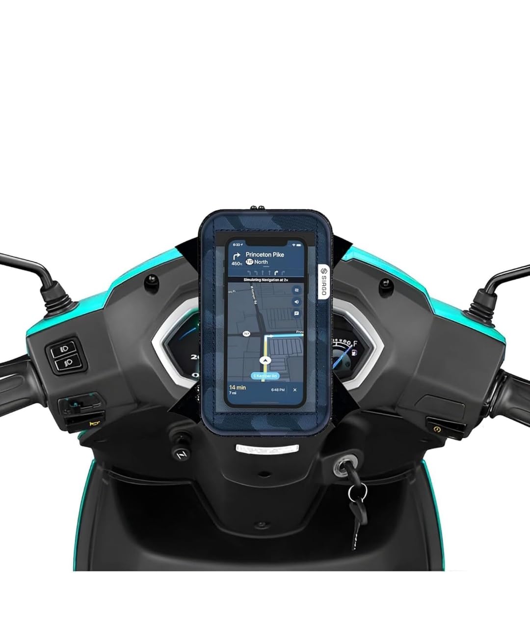 generic Universal Scooter Mobile Holder/Pouch/Cover for Scooters - Activa, Jupiter, Access, Burgman, Dio, Scooty, N-Torq, Vespa EVs - Motorcycle Phone Mount - Mobile Holder - Vehicle Bag-picture-34