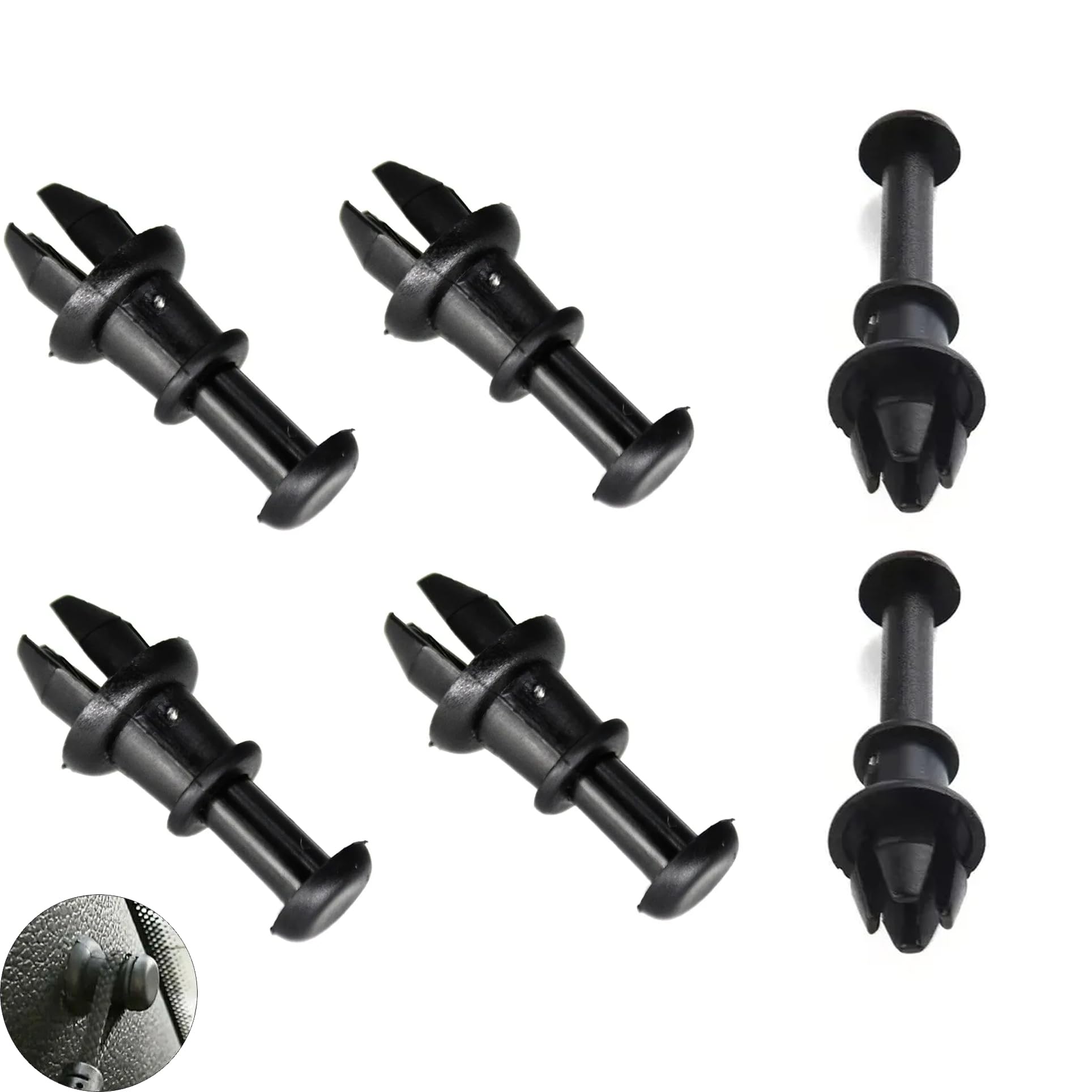 6 Pack Parcel Shelf String Clips Pivot Pin Hook Peg Strap Cord Holder for VW Taos Golf Polo Audi A3 Cargo Shelve System Interior Rear Trunk Cover S3 8P 8V Q3 Q5 8R MK5 MK6 1M6867574A 8P0862528