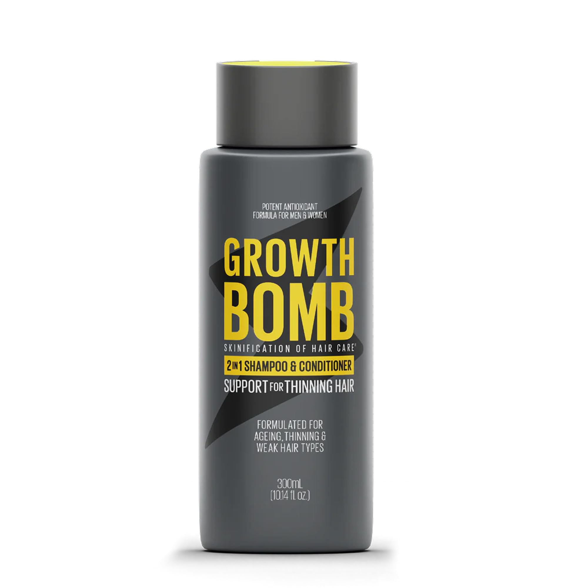 Growth Bomb 2 in 1 Shampoo and Conditioner, Support for Thin Hair - 300 mL