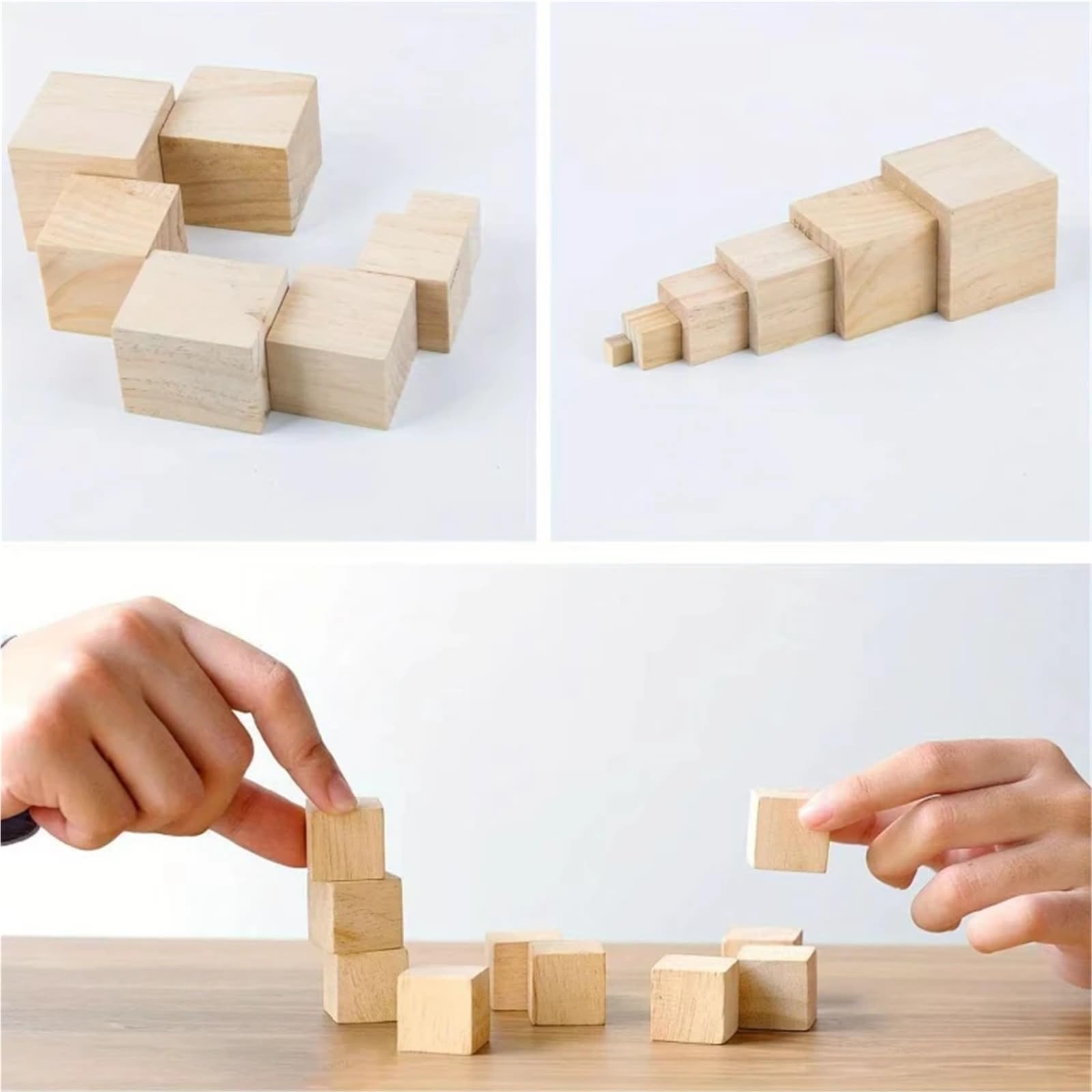 200 piezas de 2 cm materiales profesionales for pintura artística, cubos madera en blanco, ideales for manualidades bricolaje y decoración números