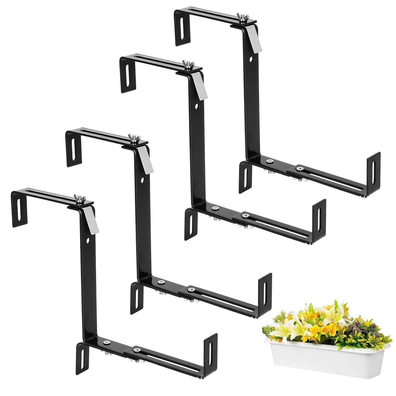 Soportes para jardineras ajustables de acero inoxidable CLAS Colgadores extensibles para terraza