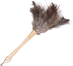 Espanador de Penas de Alça Longa, Cabelo de Avestruz de Faia, Espanador de Penas de Alça Longa, Leve, Macio, Reutilizável para Escritório, Carro, Casa