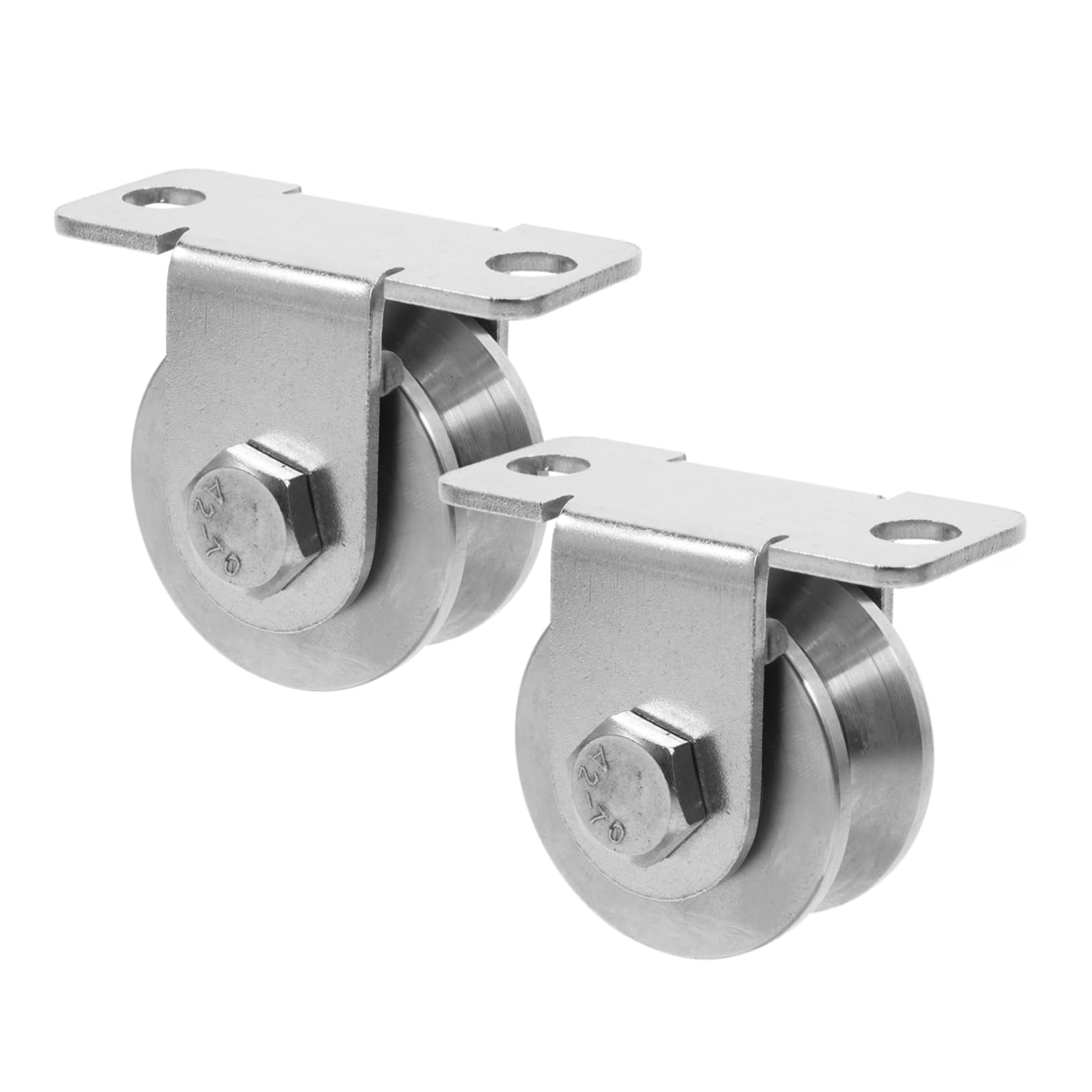 iplusmile Pulegge in Acciaio Inossidabile con Cuscinetti Interni 2 Pezzi Pulegge Cavo da 48mm con Funzionamento Fluido e Prestazioni per Impianto di Carrucole per Porte Scorrevoli