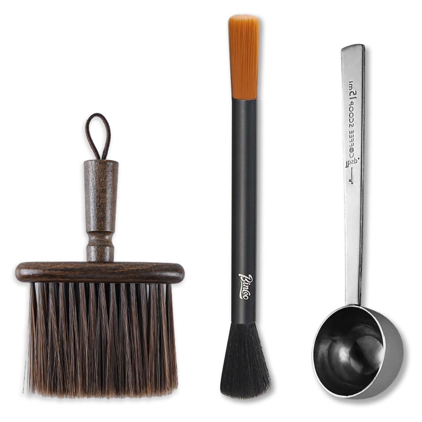 Coffee Brush,2pcs Espresso Brush+Coffee Scoop,Coffee Cleaning Brush,Coffee Grinder Brush Coffee Filter Cleaning Brush,Suitable for Espresso Machine with Grinder for Home,Espresso Machine Cleaning Set