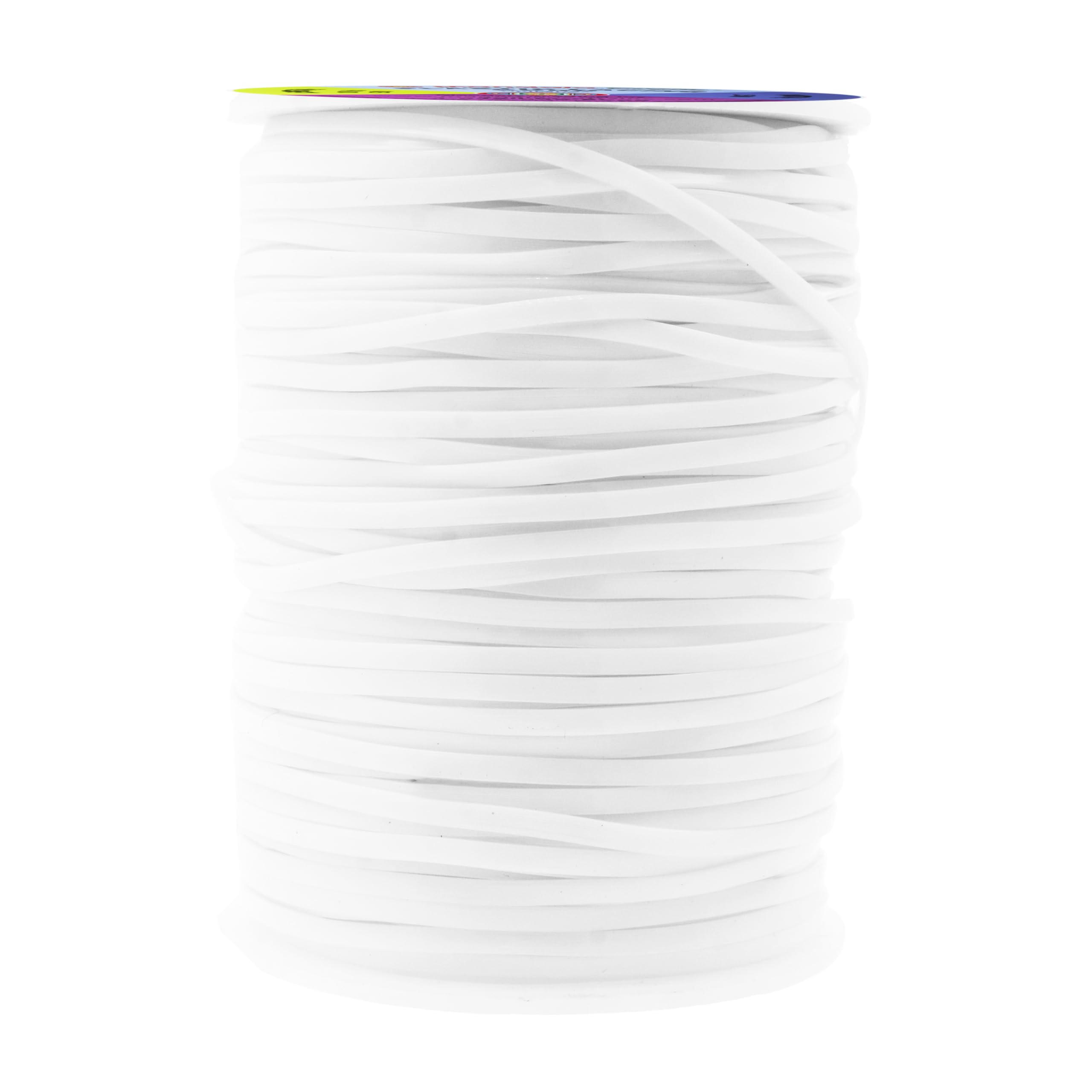 Mandala Crafts White Plastic Lacing Cord Boondoggle String Kit - 100 Yds Gimp String Kit For Keychain Plastic Cord Bracelet Necklace Jewelry Making - Plastic Lanyard String