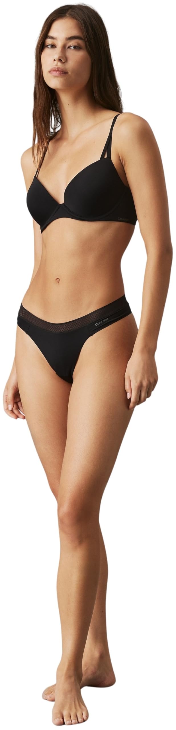 Calvin Klein Sujetador de Media Copa Mujer Lift elástico