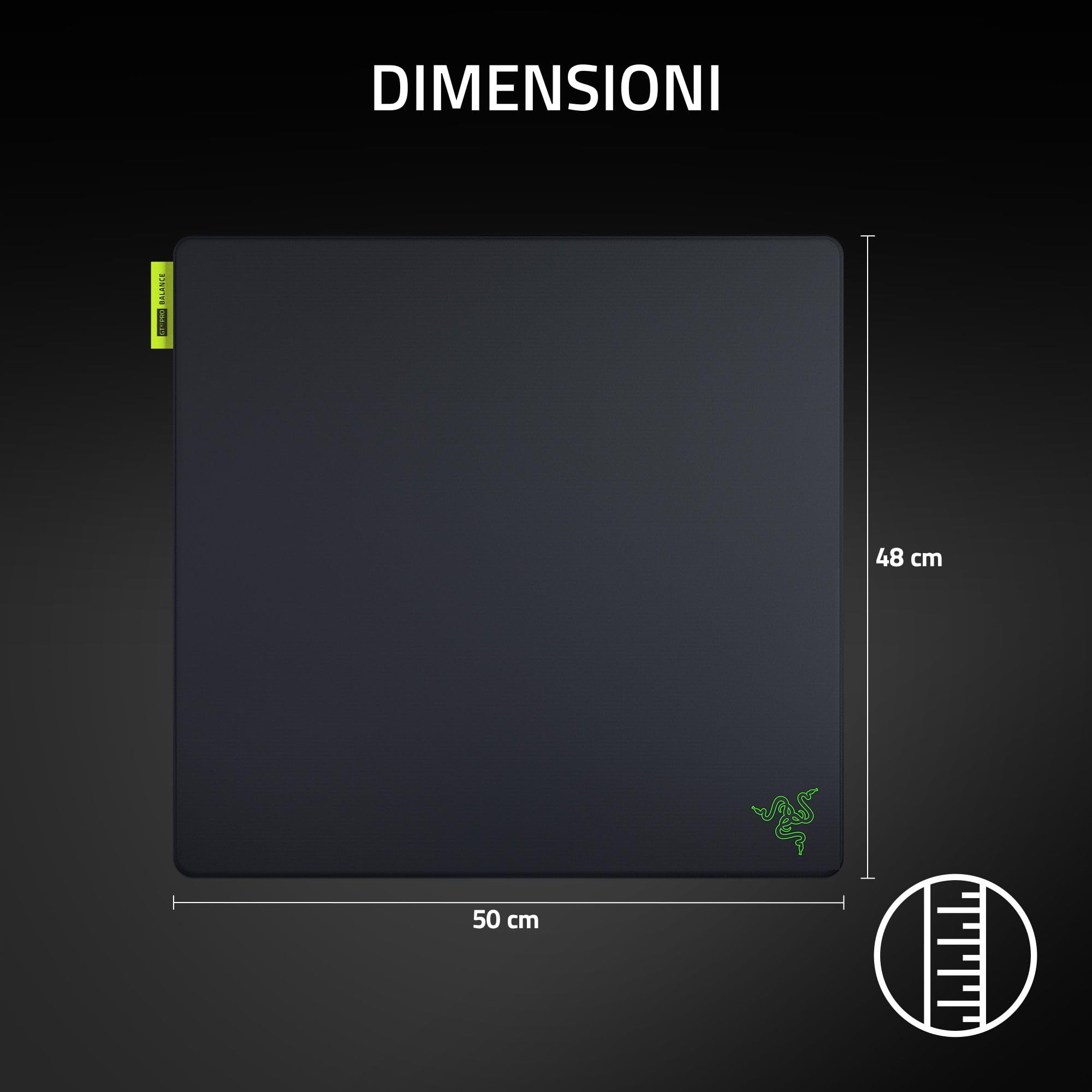 Razer Gigantus V2 Pro L - Balance - Soffice tappetino per mouse da gaming per esports per una maggiore velocità e controllo - Schiuma GlideCore proprietaria - 500mm x 480mm | Balance