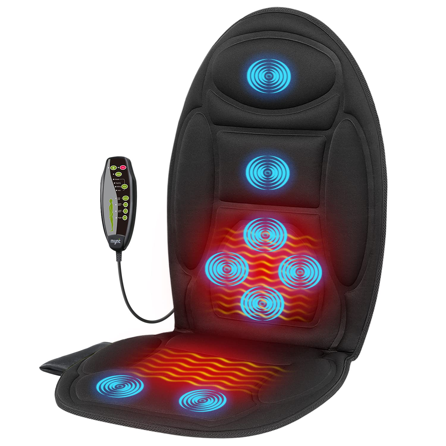 Photo 1 of Vibrating Massager Seat Cushion with Fast Heat,8 Vibration Massage Nodes to Release Stress and Fatigue,Back Massager Chair Pad for Back