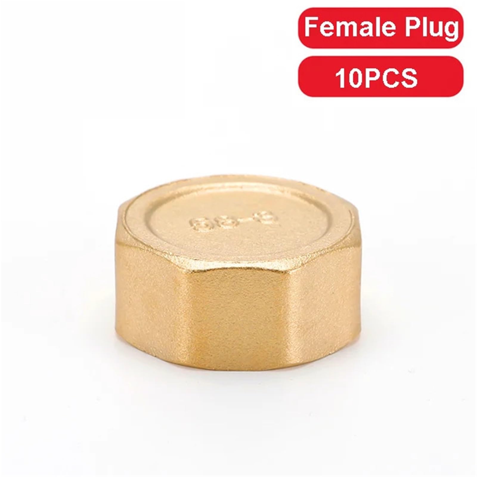 Adapter złącza z łbem sześciokątnym do rur mosiężnych, 1/8 1/4 3/8 1/2 3/4 cala 10 sztuk (10 szt. wtyczka żeńska, 3/4")