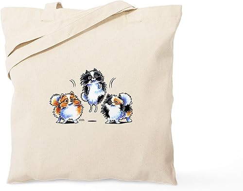 CafePress Parti Pomeranians Tote Bag Natural Canvas Tote Bag, Bolso de compras de tela
