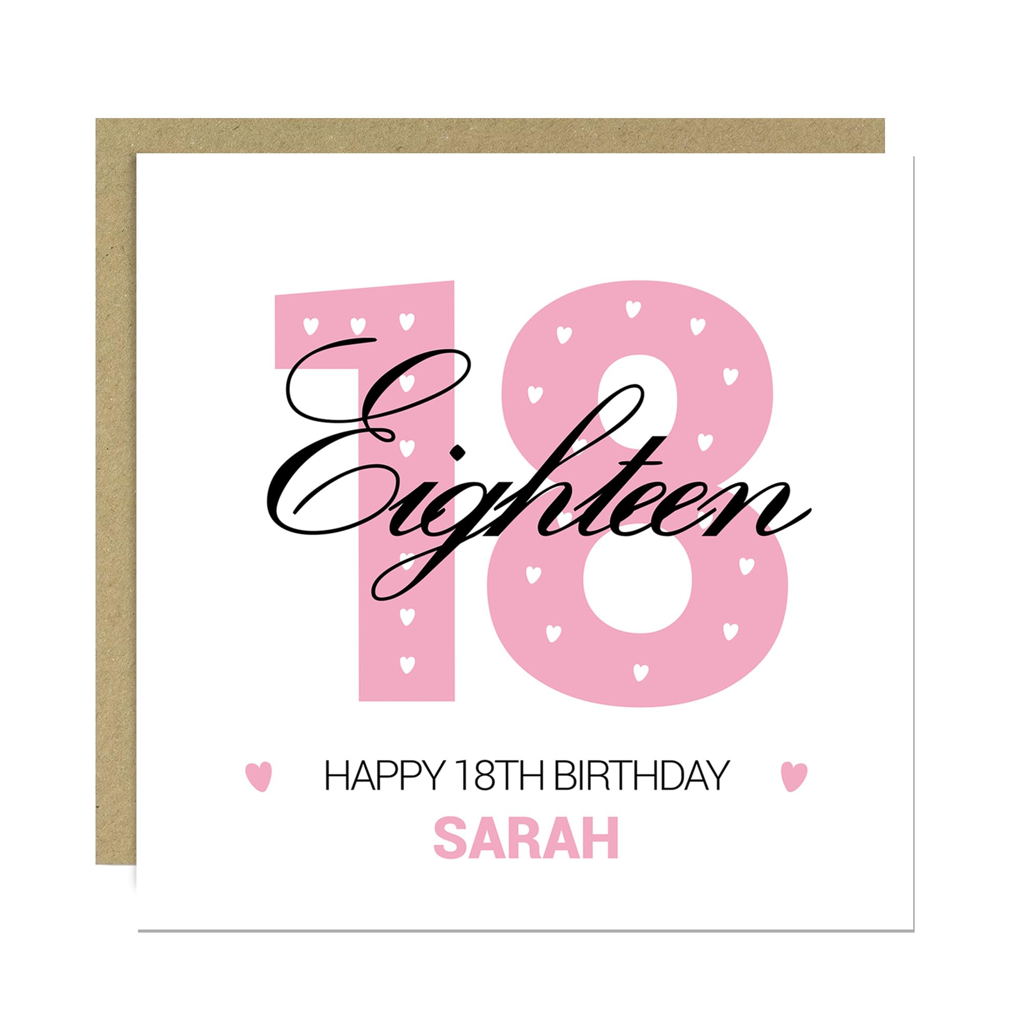 RED OCEAN PERSONALISED 18th Birthday Card For Daughter Granddaughter Niece Friend 18th Birthday Cards For Her From Mum Dad Grandparents With Envelope Included