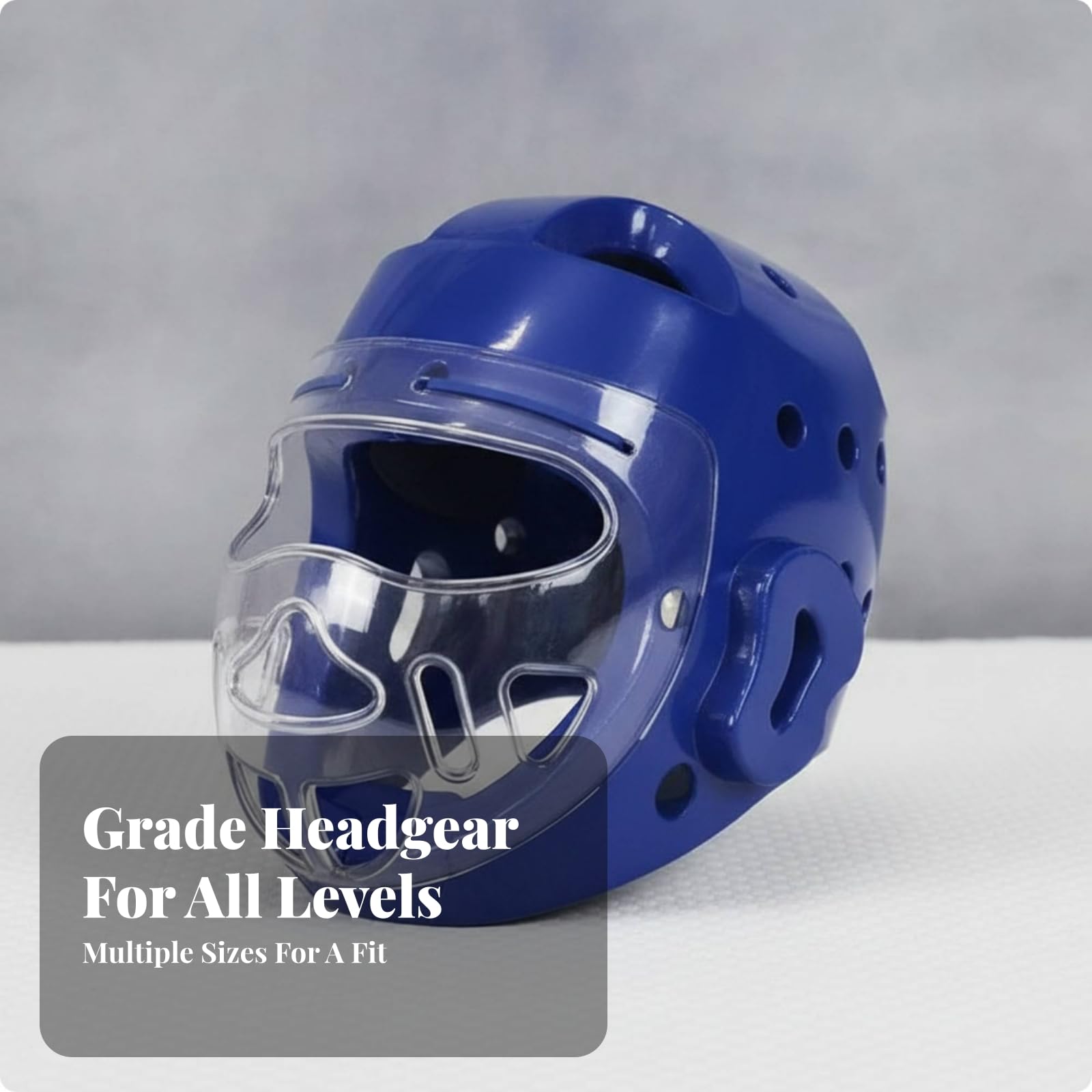 Perfeclan Casco con Procción Orejas Table | Transpirable, Casco Entrenamiento, Profesional, Máscara Facial, Rojo, L