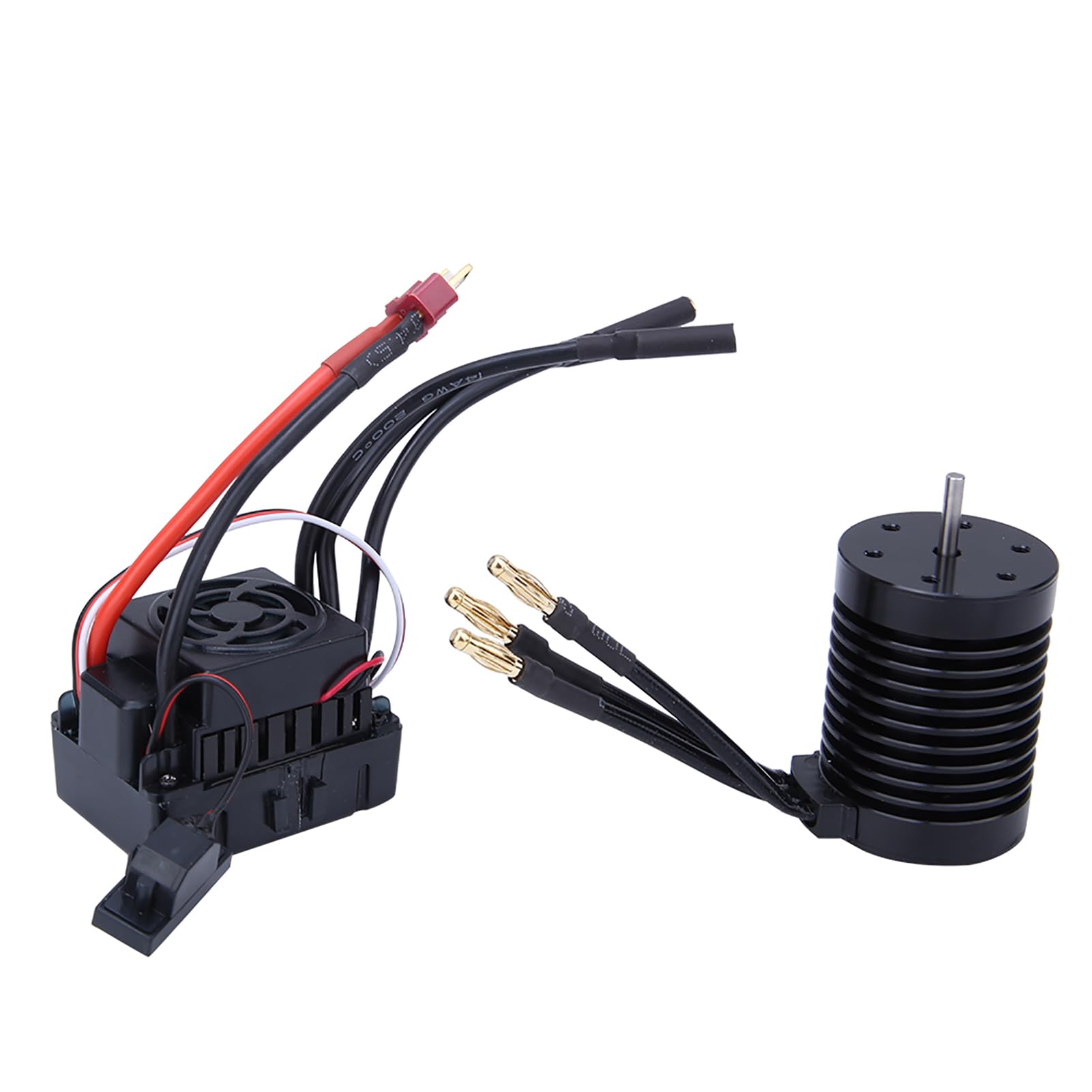 CHICIRIS Mocny Silnik F540 4370KV, Uniwersalny montaż, Wydajne Odprowadzanie Ciepła, Precyzyjna Konstrukcja z 60A ESC Combo, do Bezszczotkowego Modelu 1/10 RC (4370KV)