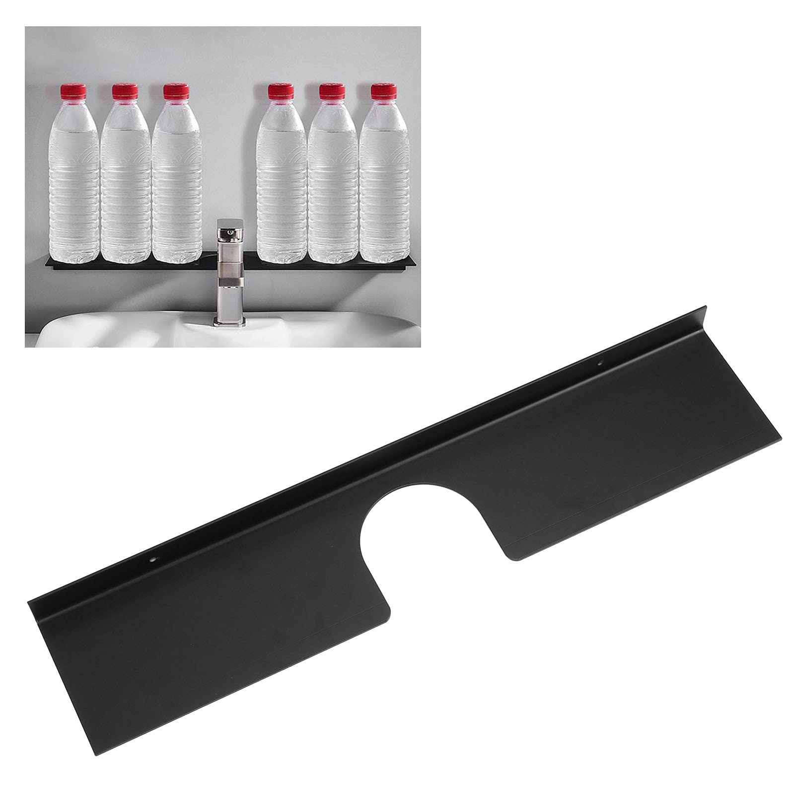 Mensola da Bagno da 60 Cm, Resistente Alla Ruggine, Senza Trapano