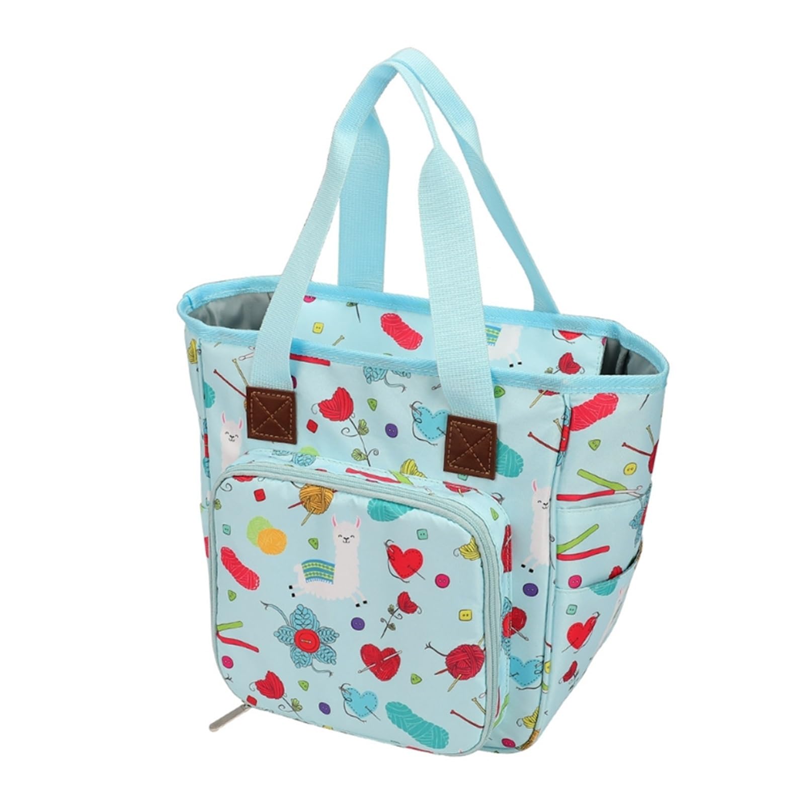 Borsa da Lavoro a Maglia Borsa for Maglieria Fai da Te, Organizer for riporre i Filati, Organizer for la casa, Cestino for Uncinetto for gomitoli, Ferri da Maglia(Color-2)