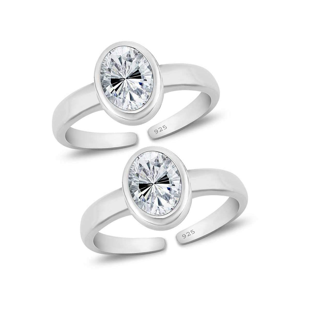 styleejewel Sterling Silver Toe Rings for Women | 925 Pure Chandi Bichiya Traditional Design Indian Toe Rings for Women Stylish (SJTR69W)-picture-35