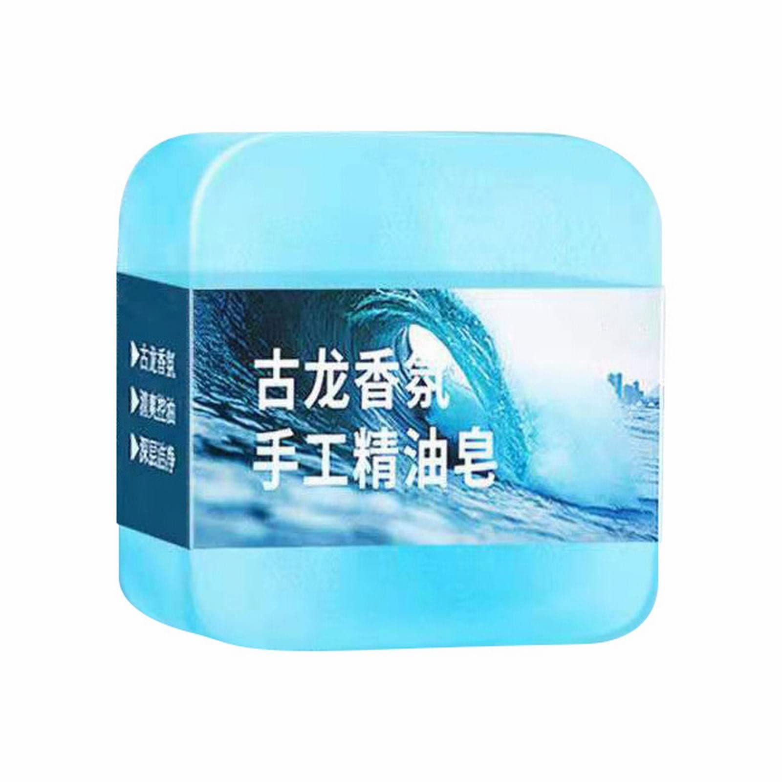 Gulong Perfume Soap Men's Soap Bath Bath Oil Control Wash Face Shaving Soap Hand Made Oil Soap Back Shower Brushes (Sky Blue, One Size)