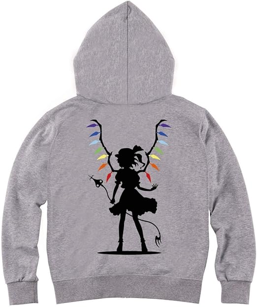 Amazon フランドール スカーレット 東方 シルエット 影絵 イラスト カラー デザイン ジップ パーカー トレーナー パーカー 通販