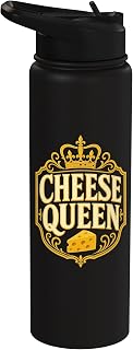 Girl Cheese Queen Cheese Lover Stainless Steel Insulated Water Bottle