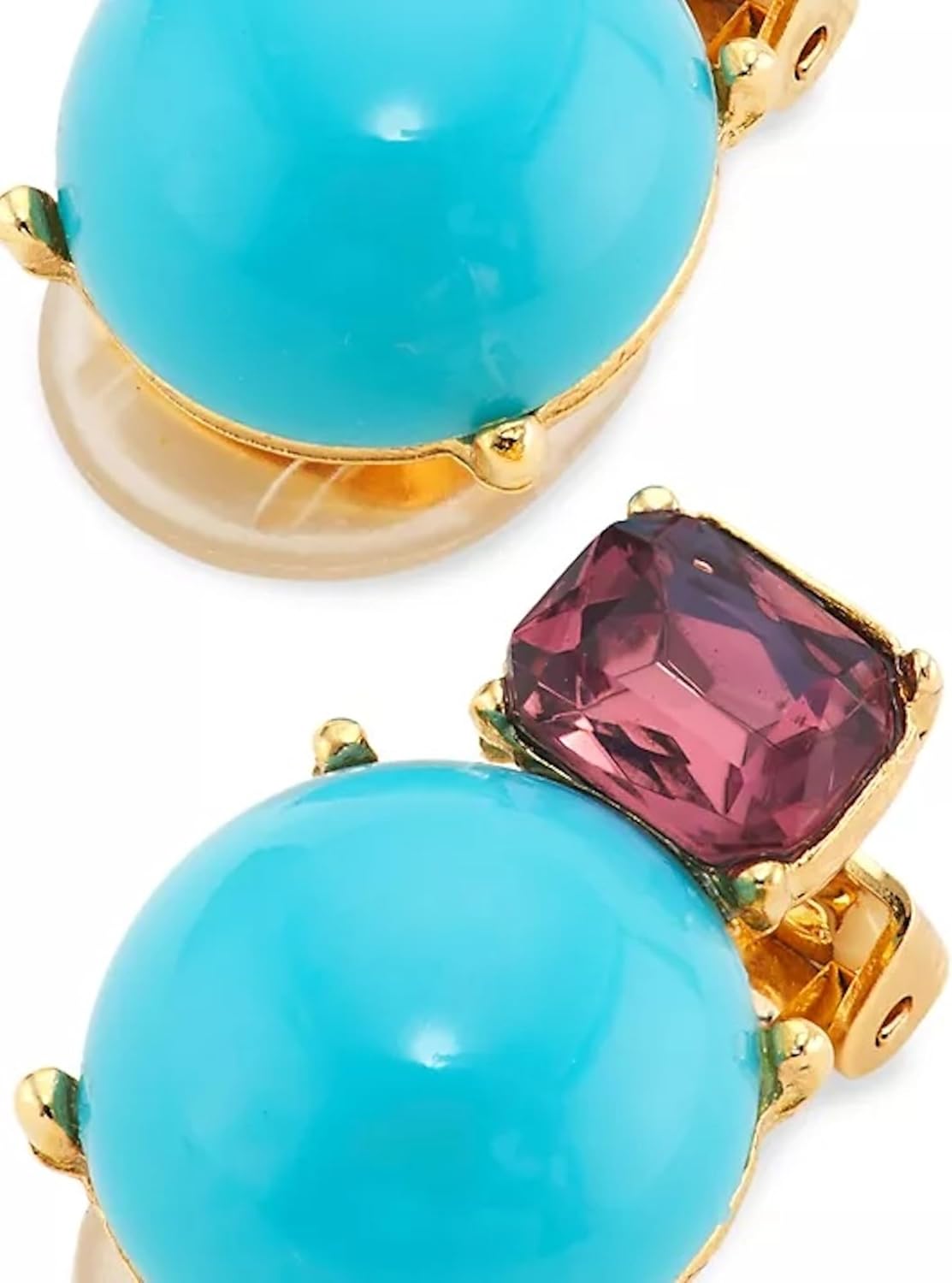 Kenneth Jay Lane Resin & Glass Crystal Clip-On Earrings