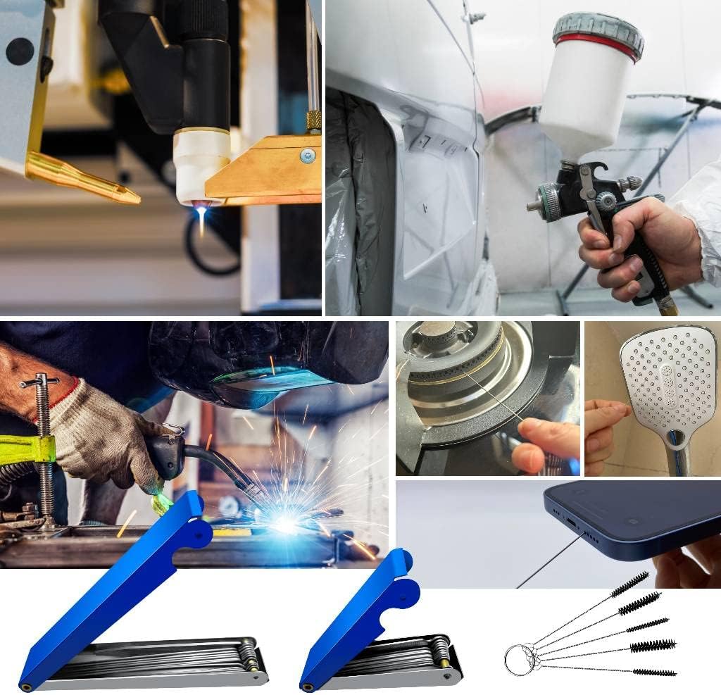 Strongthium Cutting Torch Tip Cleaner Tool kit for Welding Nozzles Carb Carburetor Jet Sprinklers and Stove Burner Gas Gap Shower Heads Orifices Wires Needles in Set