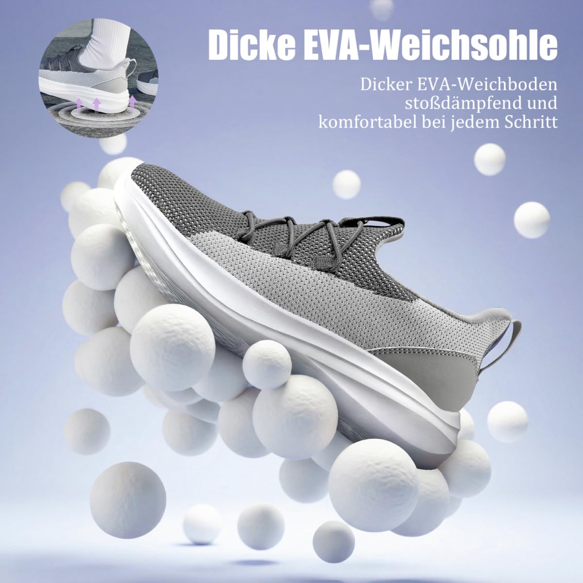 ZYEN Slip on Sneakersy damskie, antypoślizgowe buty sportowe, lekkie, oddychające, buty rekreacyjne, buty do chodzenia, wygodne, nadają się do joggingu, chodzenia, fitnessu, tenisa na świeżym