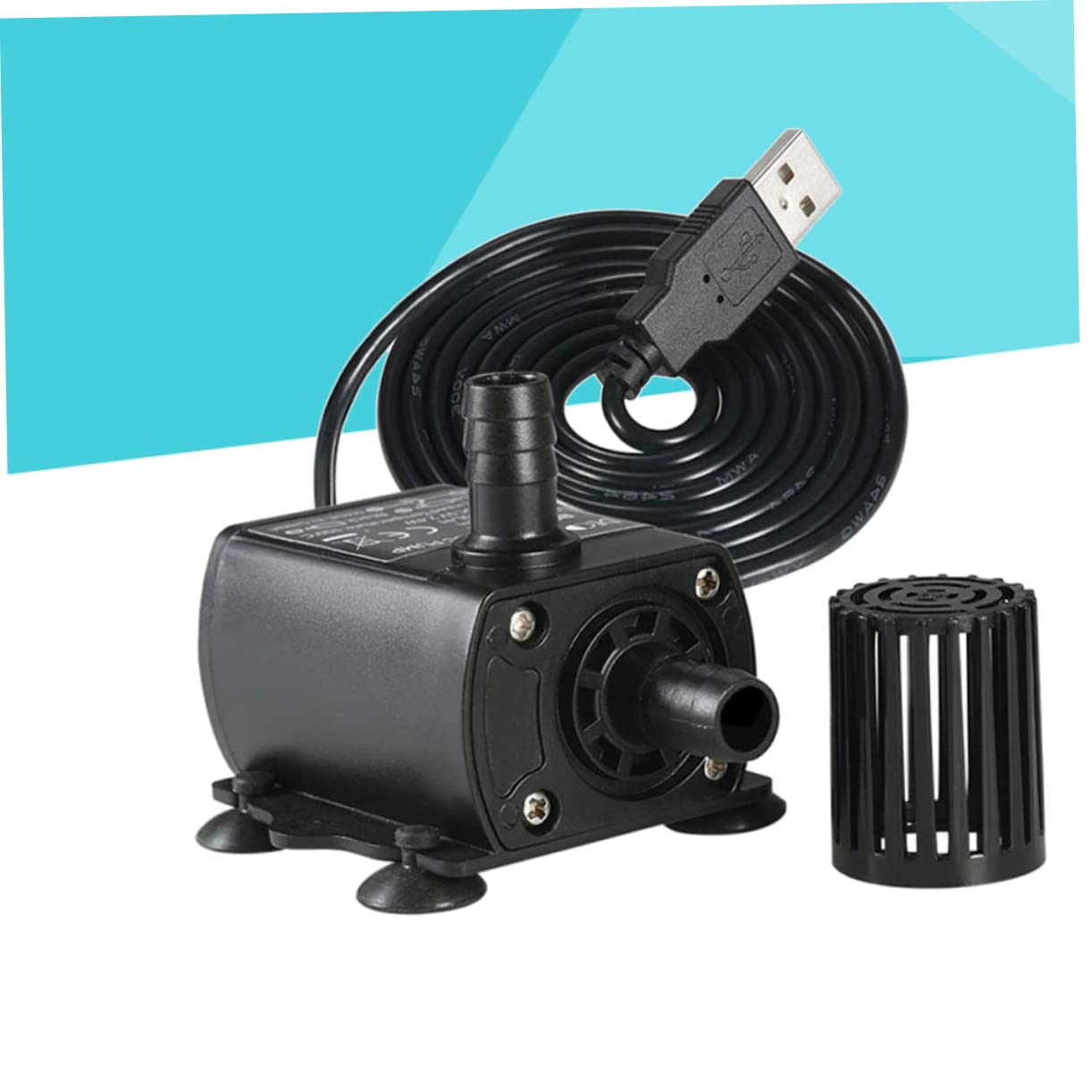 3 Pièces Pompe à Eau Entièrement Automatique Pompe De Puits Submersible Cc Pompe D'aquarium Pompes à Eau à Continu Pompes à Eau Pour L'extérieur Black