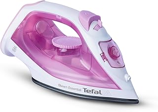 Tefal Pink Steam Essential Iron | 1200 Watts Lightweight Steam Iron with Non-Stick Soleplate | Continuous Steam Boost | Vertical Steaming | No.1 Ironing Brand in Europe | 2-Year Warranty