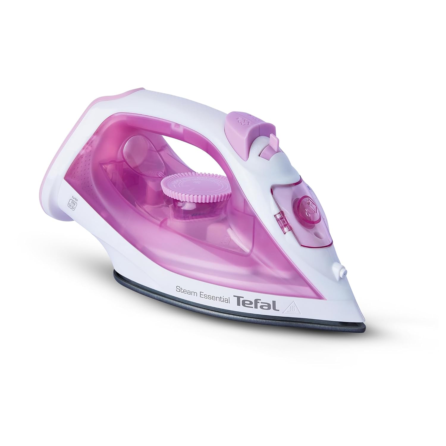 Tefal Pink Steam Essential Iron | 1200 Watts Lightweight Steam Iron with Non-Stick Soleplate | Continuous Steam Boost | Vertical Steaming | No.1 Ironing Brand in Europe | 2-Year Warranty