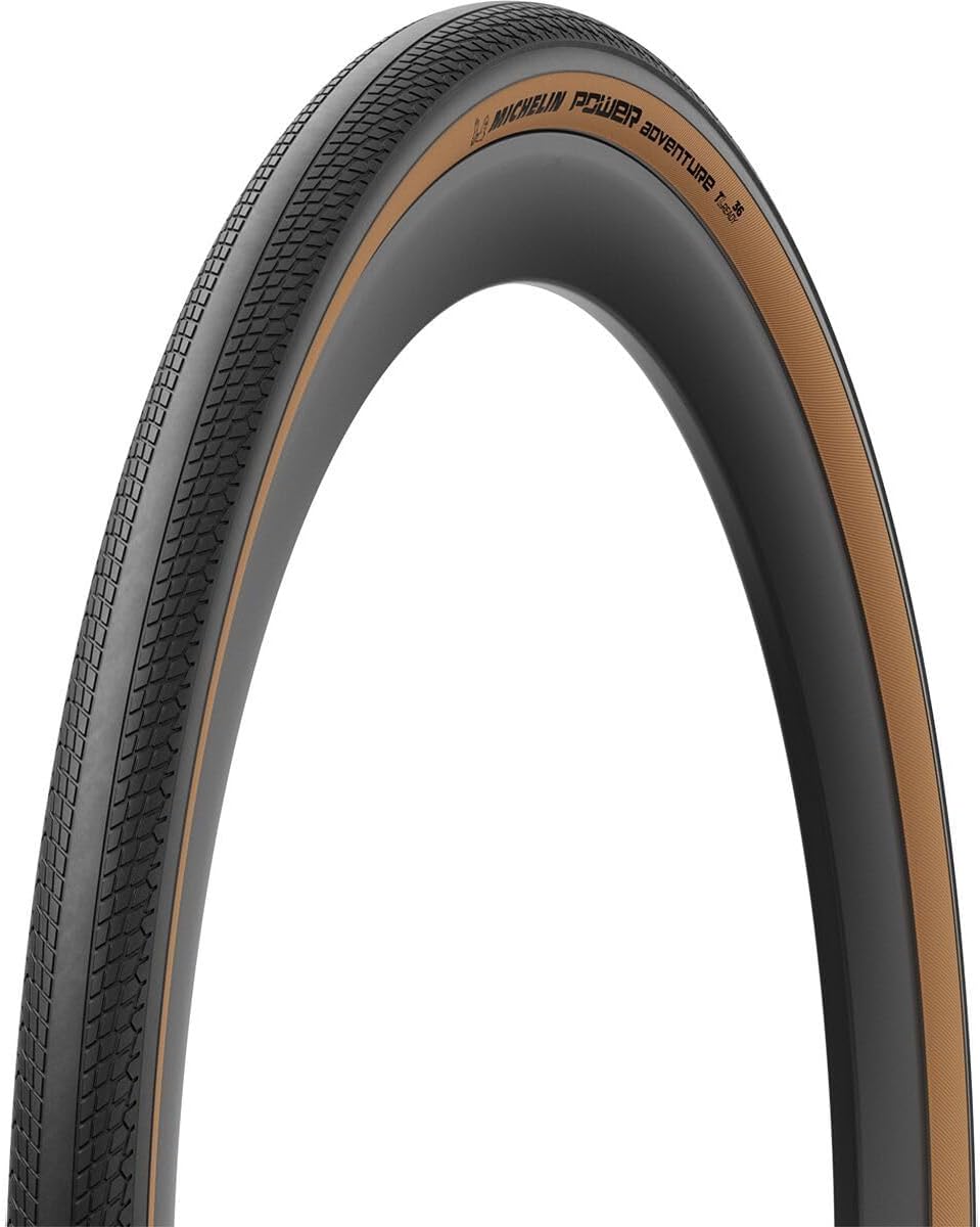 Michelin Power Adventure Classic TS TLR Gravel Tires – Tubeless-Ready, Gum-X Technology, Folding Bead, Wide Sizes for Off-Road & Gravel Riding