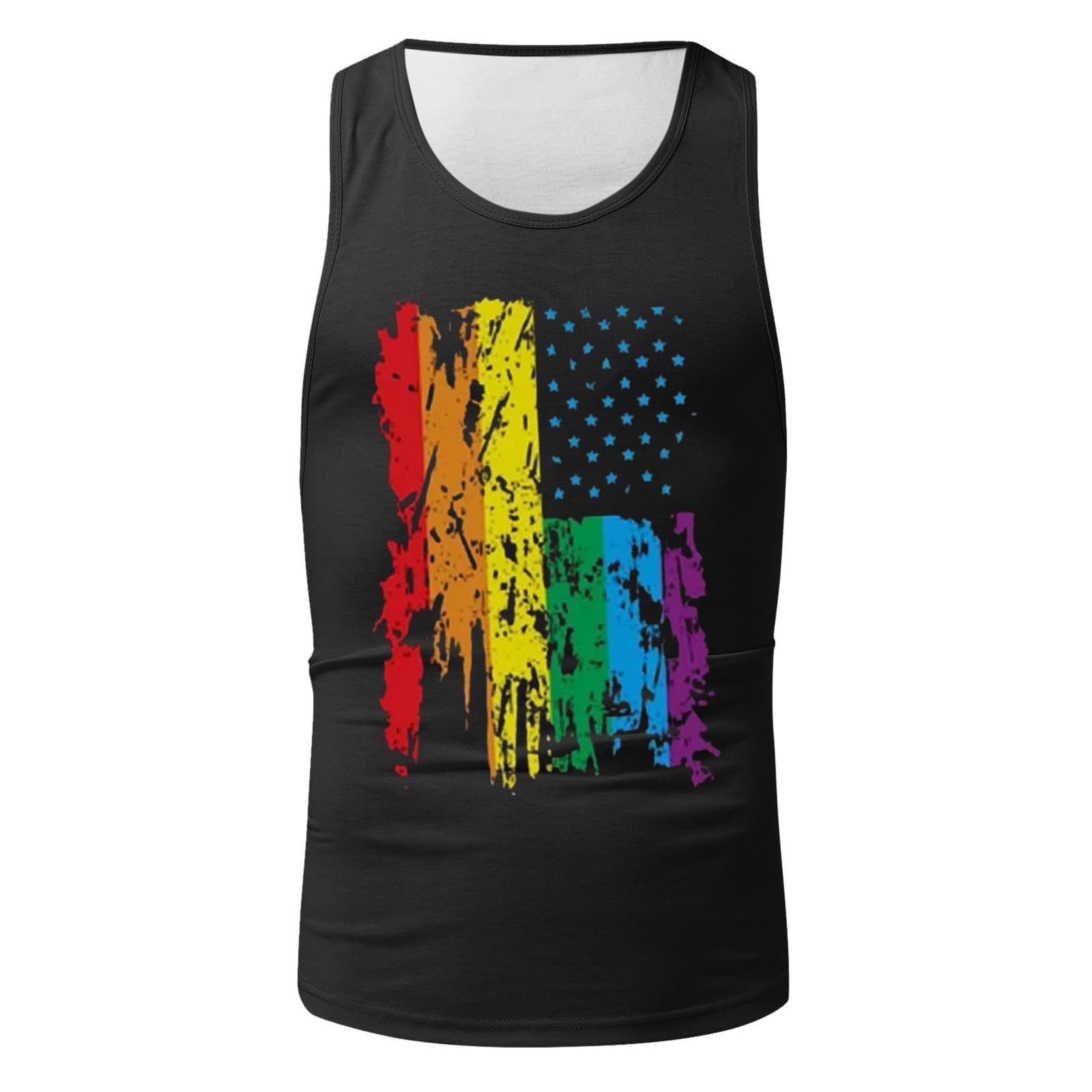 Herren Pride Tank Top – ärmellos, Regenbogen-Print, LGBT Pride Month, Unisex