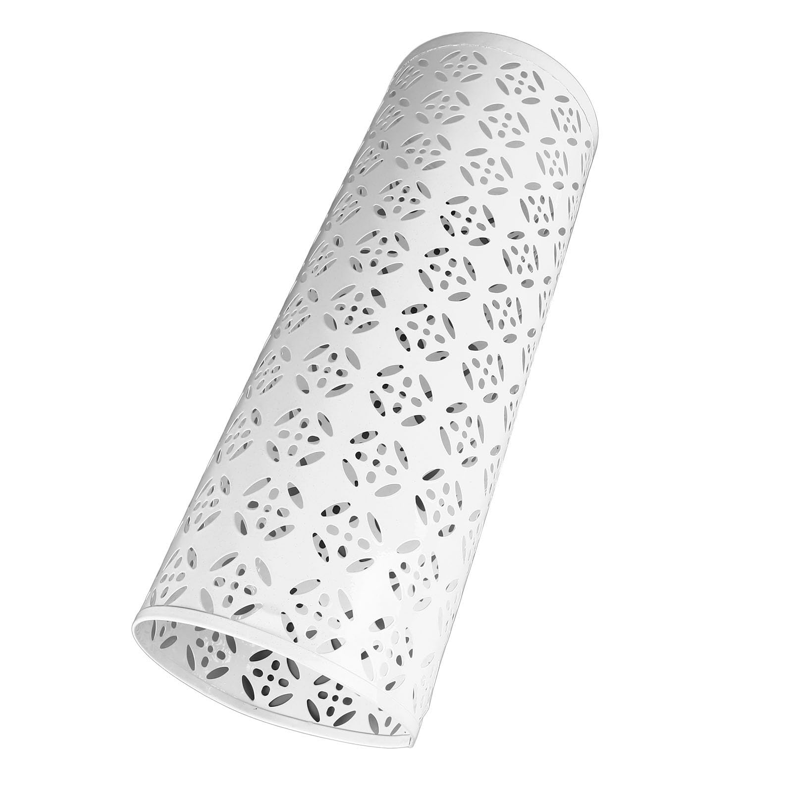 Porte-parapluie en Métal sur Pied Rond et Creux pour Entrée, Blanc