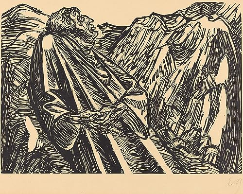 Lienzo decorativo para pared vintage SERENDIPITP, una obra de Ernst Barlach premium de 60x90cm