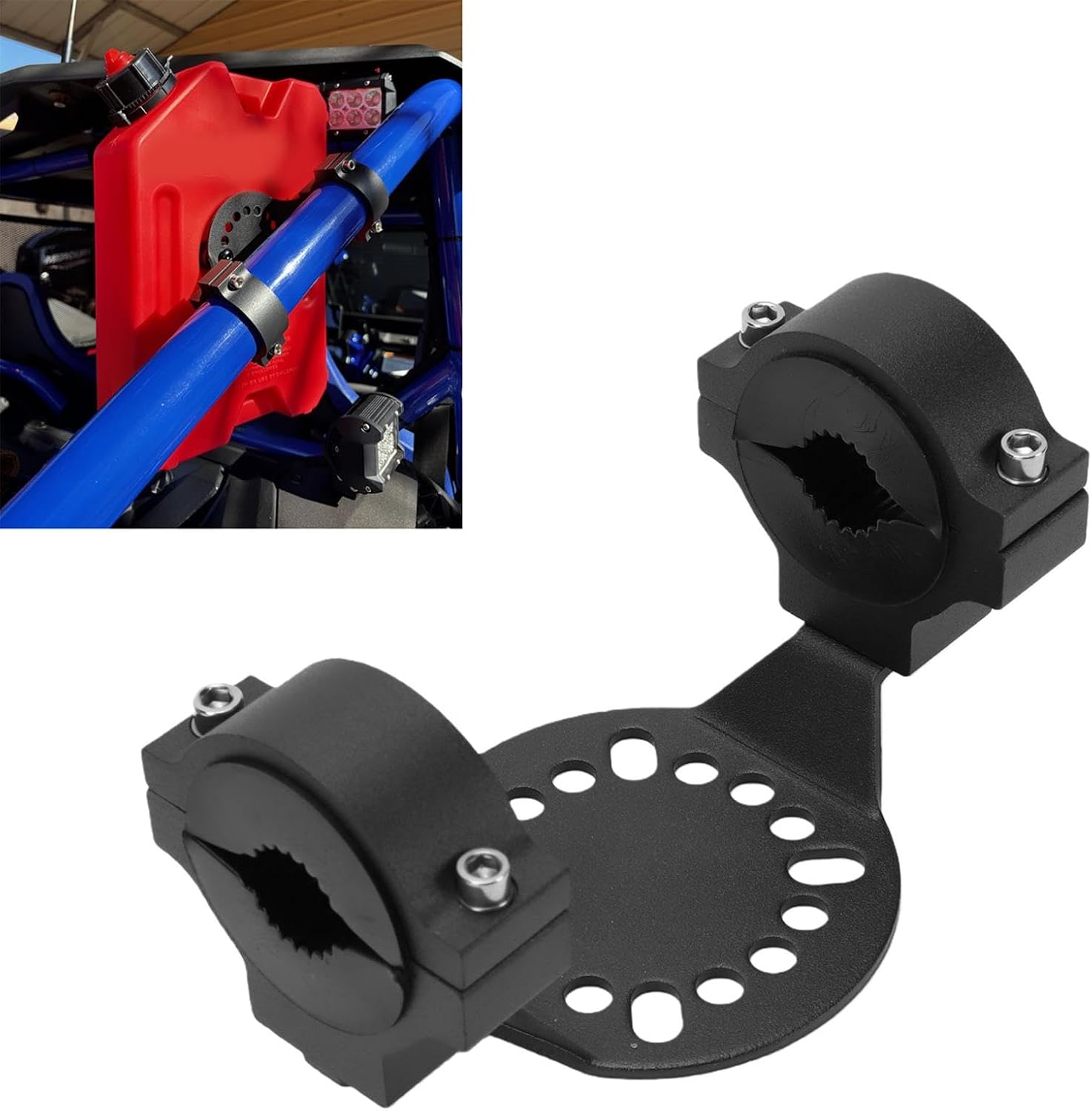 Hyuduo UTV Gas Can Mount for 1-2 Inch Roll Bar ATV Tank Holder