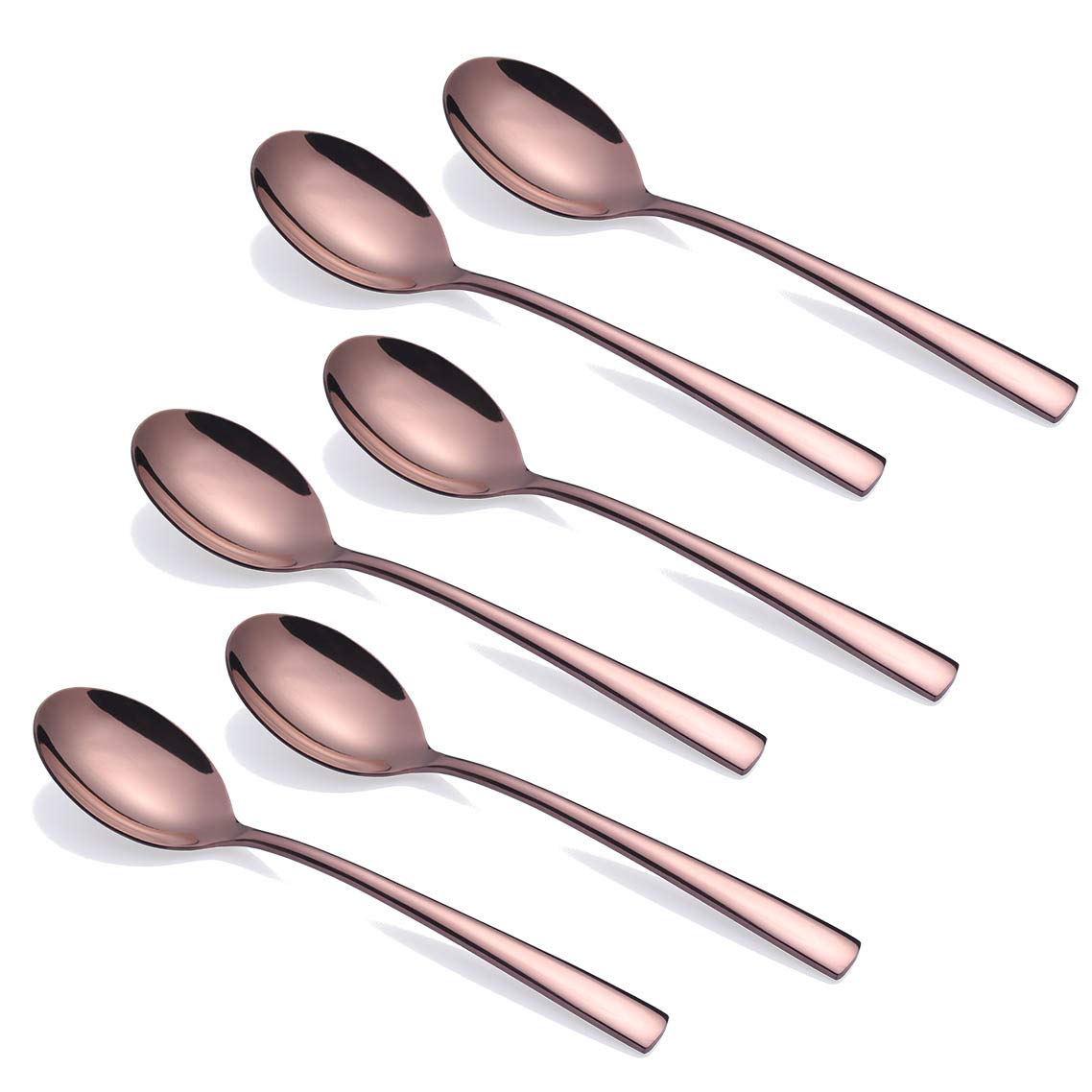 Buy OMGard Rose Gold Dinner Spoon Set, 6 Piece Flatware Bulk 18/10