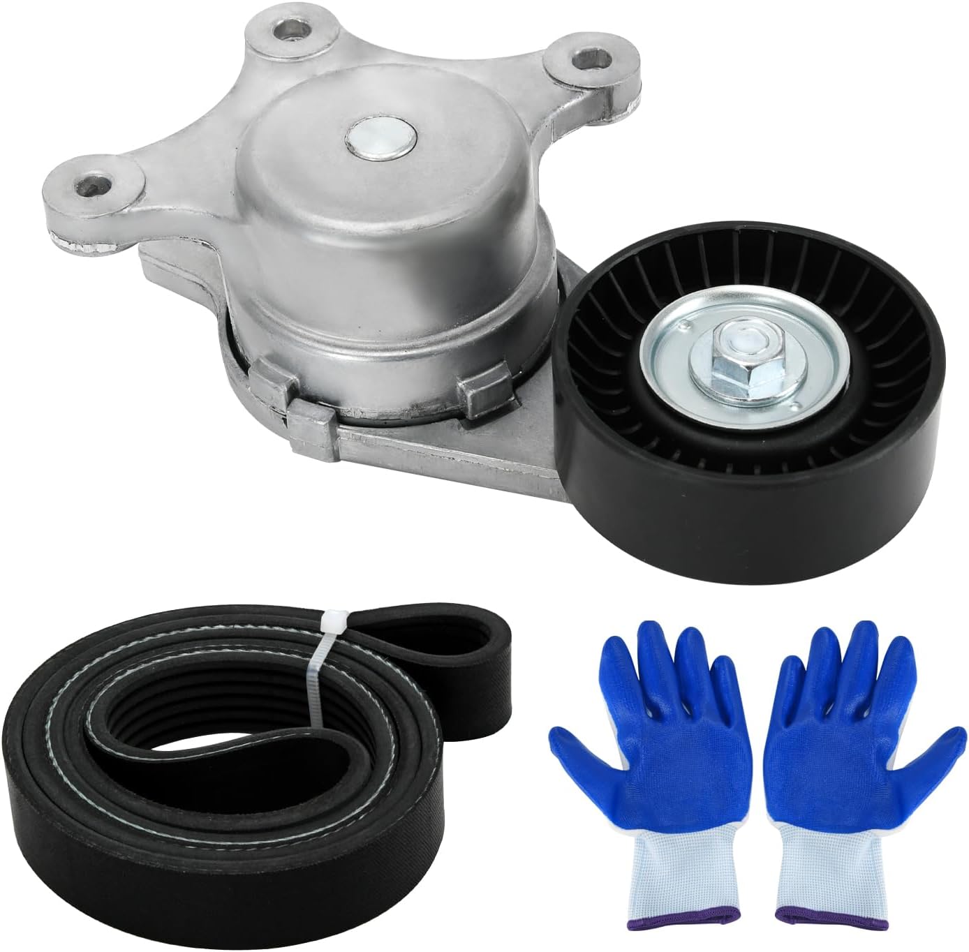 Drive Belt Tensioner Kit Replacement Fit for Ford Edge Explorer Flex MKS MKT MKX MKZ 2010-2019 3.5L 3.7L V6 Replace 38485 BT4E6B209CC 6PK1140