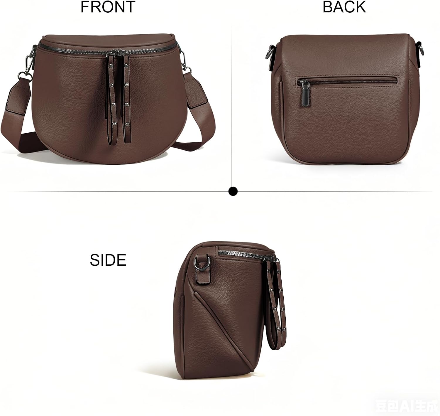 Crossbody Bags for Women, Large Vegan Leather Trendy Bum Bag - Image 4