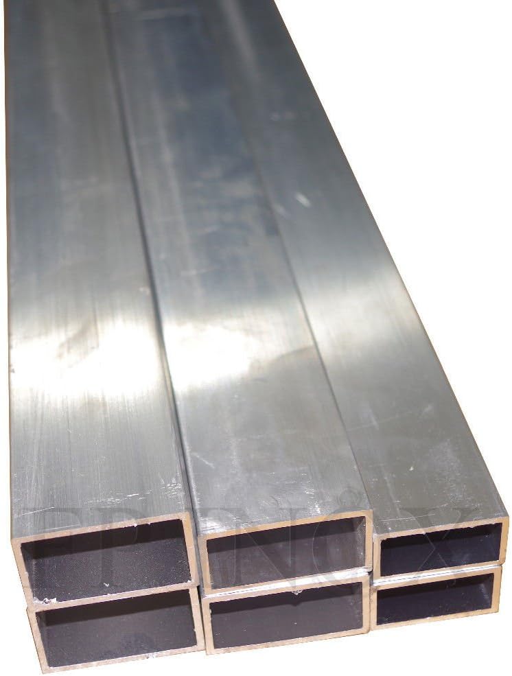 50x30 mm Rectangle Tube Aluminium Length 1 m Thickness 2 mm