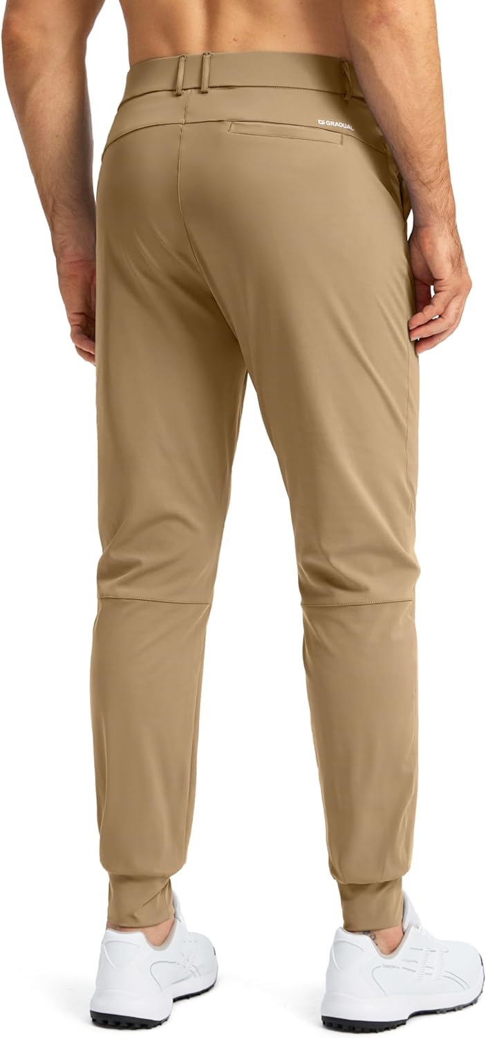 G Gradual Men's Stretch Golf Joggers with 3 Pockets Slim Fit Sweatpants Work Dress Casual Pants for Men with Belt Loops - Image 3
