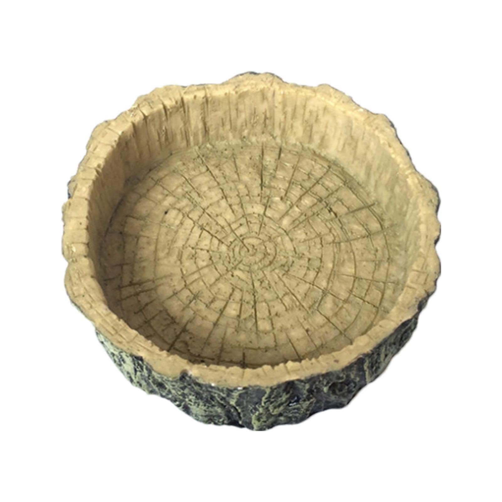 Bavokon Reptile Food Bowl,Pet Feeding Bowl Resin | Amphibian Reptile Feeding Terrarium Bowls For Lizard Bearded Dragon Frog Tortoise Hermit Crab